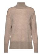 Cwpaola Tops Knitwear Turtleneck Beige Claire Woman