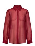 Cmbluebell-Shirt Tops Blouses Long-sleeved Red Copenhagen Muse