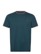 Twin Tipped T-Shirt Tops T-shirts Short-sleeved Green Fred Perry