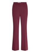 Slim Flare Slack Bottoms Trousers Straight Leg Burgundy GANT