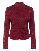 Gzrosia Blouse Tops Blouses Long-sleeved Burgundy Gestuz