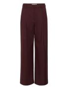 Gzpaula Mw Pants Bottoms Trousers Wide Leg Burgundy Gestuz