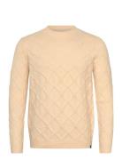 Avery Cable Knit Tops Knitwear Round Necks Cream Clean Cut Copenhagen