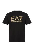 T-Shirt Tops T-shirts Short-sleeved Black EA7