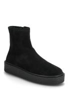 Warm Lining Shoes Boots Ankle Boots Ankle Boots Flat Heel Black Billi ...
