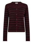 Bs Kjersti Regular Fit Knitwear Tops Knitwear Cardigans Burgundy Bruun...