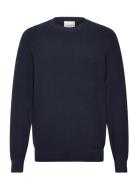 Ls Texture Cttn Crewnk Sweater 1 Tops Knitwear Round Necks Navy Calvin...
