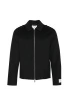 Ls Solid Wool Short Fz Jkt Villakangastakki Black Calvin Klein