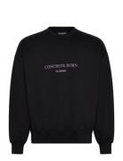 Logo Over D Crewneck Tops Sweat-shirts & Hoodies Sweat-shirts Black HA...