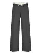 Pull On Suiting Trousers Bottoms Trousers Wide Leg Grey Monki