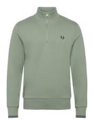 Half Zip Sweatshirt Tops Sweat-shirts & Hoodies Sweat-shirts Khaki Gre...