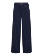 Mmvincent Setta Pant Bottoms Trousers Wide Leg Navy MOS MOSH