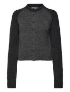 Soft Slim Fit Butt D Cardigan Tops Knitwear Cardigans Grey Weekday