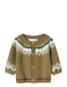 Nbmolan Ls Knit Card Tops Knitwear Cardigans Khaki Green Name It