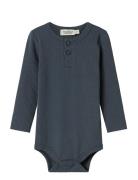 Body Ls Bodies Long-sleeved Blue MarMar Copenhagen