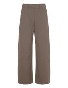 Low-Waisted Loose Fit Suit Trousers Bottoms Trousers Wide Leg Brown We...