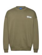 Nyrocrew Tops Sweat-shirts & Hoodies Sweat-shirts Khaki Green HUGO BLU...