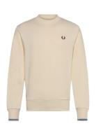 Crew Neck Sweatshirt Tops Sweat-shirts & Hoodies Sweat-shirts Cream Fr...