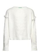 Sweater L/S Tops Knitwear Pullovers White United Colors Of Benetton