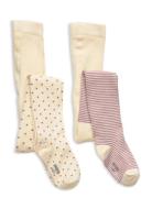 Minipop® Bamboo Tights 2 Pack Sukkahousut Cream Minipop