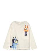 Tshirt Tops T-shirts Long-sleeved T-shirts Cream Bluey