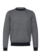 H-Hestro Tops Knitwear Round Necks Navy BOSS