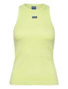 Easy Tank_B Tops T-shirts & Tops Sleeveless Yellow HUGO BLUE
