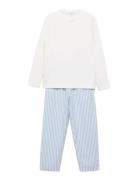Striped Long Pyjamas Pyjamasetti Pyjama Blue Mango