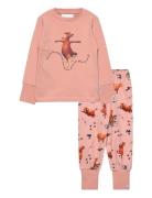 Mamma Mu Two Piece Pyjamas Beige Pyjamasetti Pyjama Pink Geggamoja