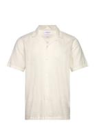 Casual Linen Blend Resort S/S Tops Shirts Short-sleeved White Lindberg...