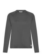 Collective Ls Tee W Tops T-shirts & Tops Long-sleeved Grey Craft