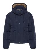 Short Puffer With Hood Vuorillinen Takki Topattu Takki Navy Lee Jeans