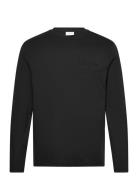 Reg Tonal Shield Ls T-Shirt Tops T-shirts Long-sleeved Black GANT