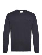 Reg Tonal Shield Ls T-Shirt Tops T-shirts Long-sleeved Navy GANT