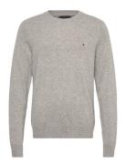 Lambswool Crew Neck Tops Knitwear Round Necks Grey Tommy Hilfiger