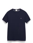 Slim Shield Ss T-Shirt Tops T-shirts Short-sleeved Navy GANT
