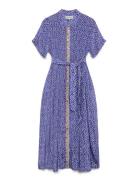 Blakell Maxi Dress Ss Polvipituinen Mekko Navy Lollys Laundry