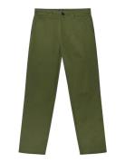 Cotton Twill Stretch Elias Pants Bottoms Trousers Chinos Khaki Green M...