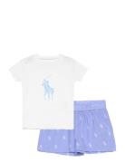 S5-Sleepwear Short Set Pyjamasetti Pyjama Blue Ralph Lauren Kids
