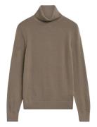 Extrafine Merino Wool Turtleneck Tops Knitwear Turtleneck Beige GANT