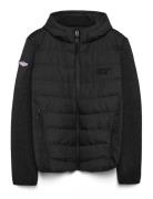 Hooded Storm Knit Hybrid Jkt Vuorillinen Takki Topattu Takki Black Sup...