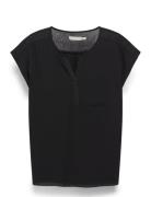 Frzawov 2 Blouse Tops T-shirts & Tops Short-sleeved Black Fransa