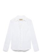 Mmsybel Satin Shirt Tops Shirts Long-sleeved White MOS MOSH