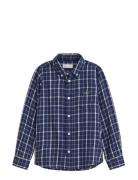 Checked Flannel Bd Shirt Tops Shirts Long-sleeved Shirts Blue GANT
