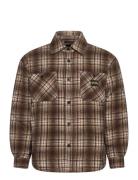 Quilted Plaid Overshirt Tops Overshirts Brown Stan Ray