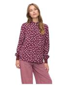 Nulivy Shirt Tops Shirts Long-sleeved Burgundy Nümph