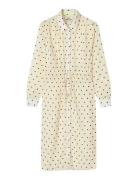 Sheer Crink Mabel Dress Polvipituinen Mekko White Mads Nørgaard