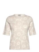 Kertyä Unikko Tops Knitwear Jumpers Beige Marimekko