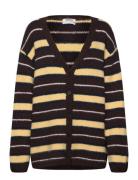 Boxy Knitted Cardigan Tops Knitwear Cardigans Brown Monki