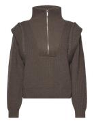 Cmyari-Pullover Tops Knitwear Turtleneck Khaki Green Copenhagen Muse